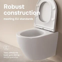 AM.PM Hangtoilet Like Wit - Aquaspin Randloos Toilet - Soft-close Toiletzitting
