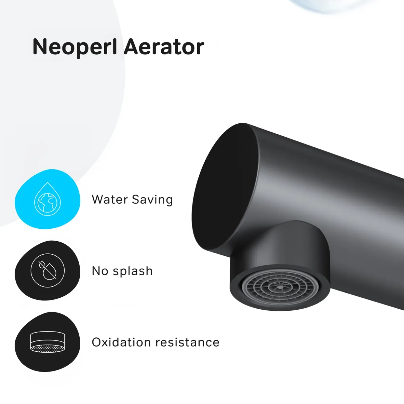Am.pm - Keukenkraan Met Draaibare Uitloop - Func - Ecostart-functie - Zwart