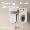 AM.PM - Staand Toilet met muur afvoer - PK - Flash - Randloos - Soft-close & Quick Release wc-bril