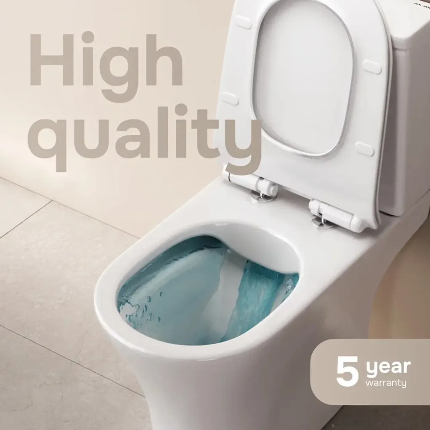 AM.PM - Staand Toilet met muur afvoer - PK - Flash - Randloos - Soft-close & Quick Release wc-bril
