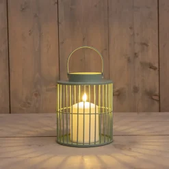 Anna Collection Buitenlamp Met Kaars - Groen - 15 X 18 Cm - Tuinlamp