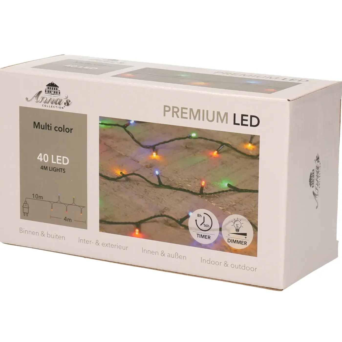 Anna's Collection Kerstverlichting - 40 Leds - Gekleurd - 4 M