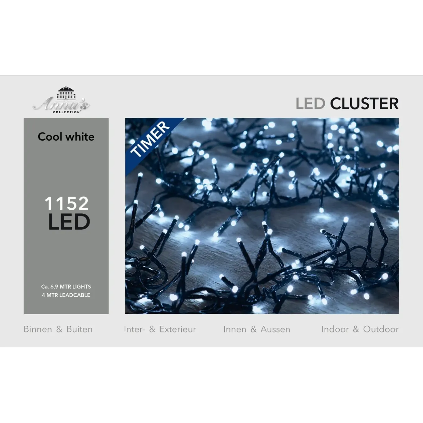 Anna's Collection Kerstverlichting - Wit - 1152 Leds - 6.9m