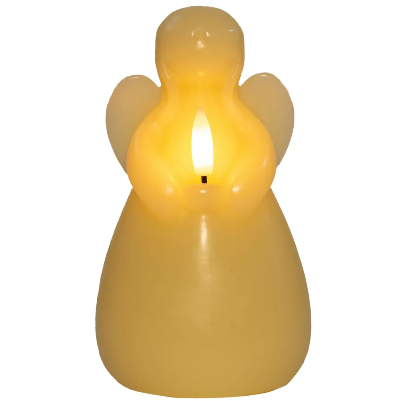 Anna's Collection Led Kaars Engel - Ivoor - 14 X 8 Cm -met Timer