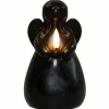 Anna's Collection Led Kaars Engel - Zwart - 14 X 8 Cm - Met Timer