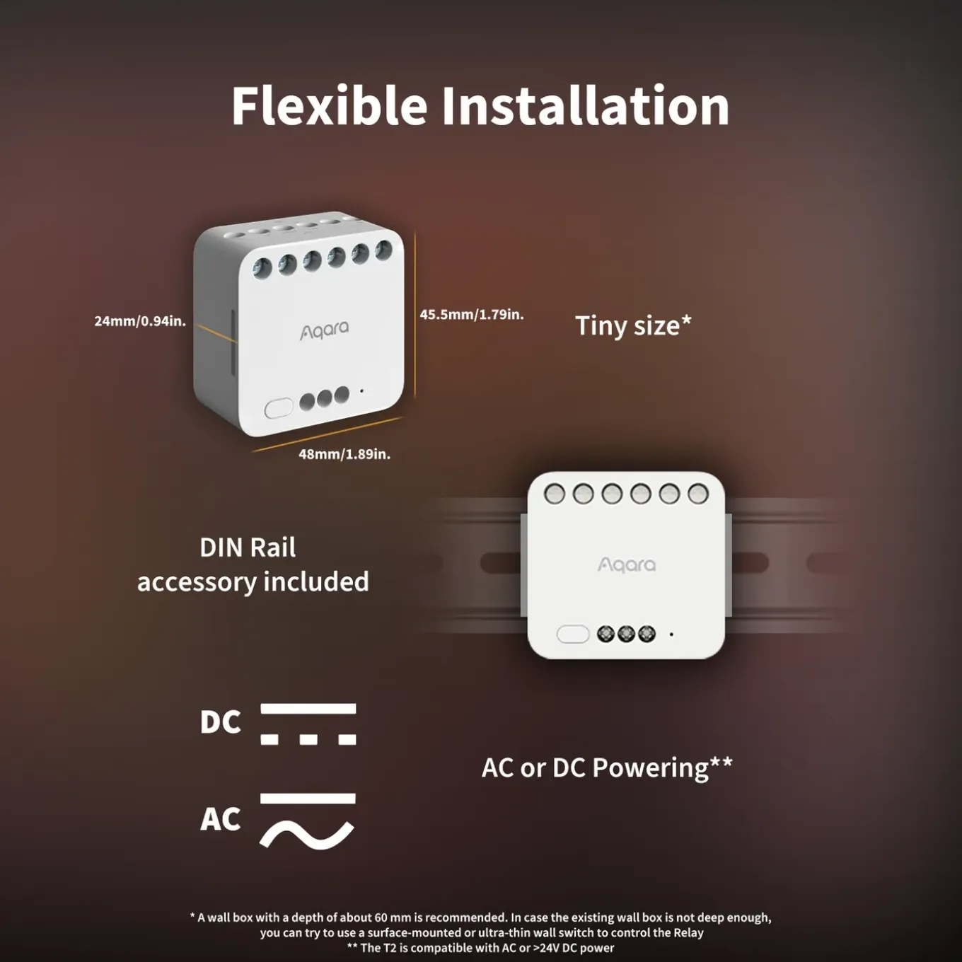 Aqara Relaismodule Dual Relay Module T2 - 2-kanaals - Zigbee - 100-250V AC/DC