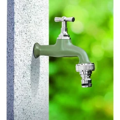 AquaJet Tuinkraan Verchroomd 1/2" - Zwart