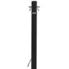 Aquapoint Totem Oval Metal Black 120cm - L 9cm