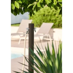 Aquapoint Totem Oval Metal Black 120cm - L 9cm