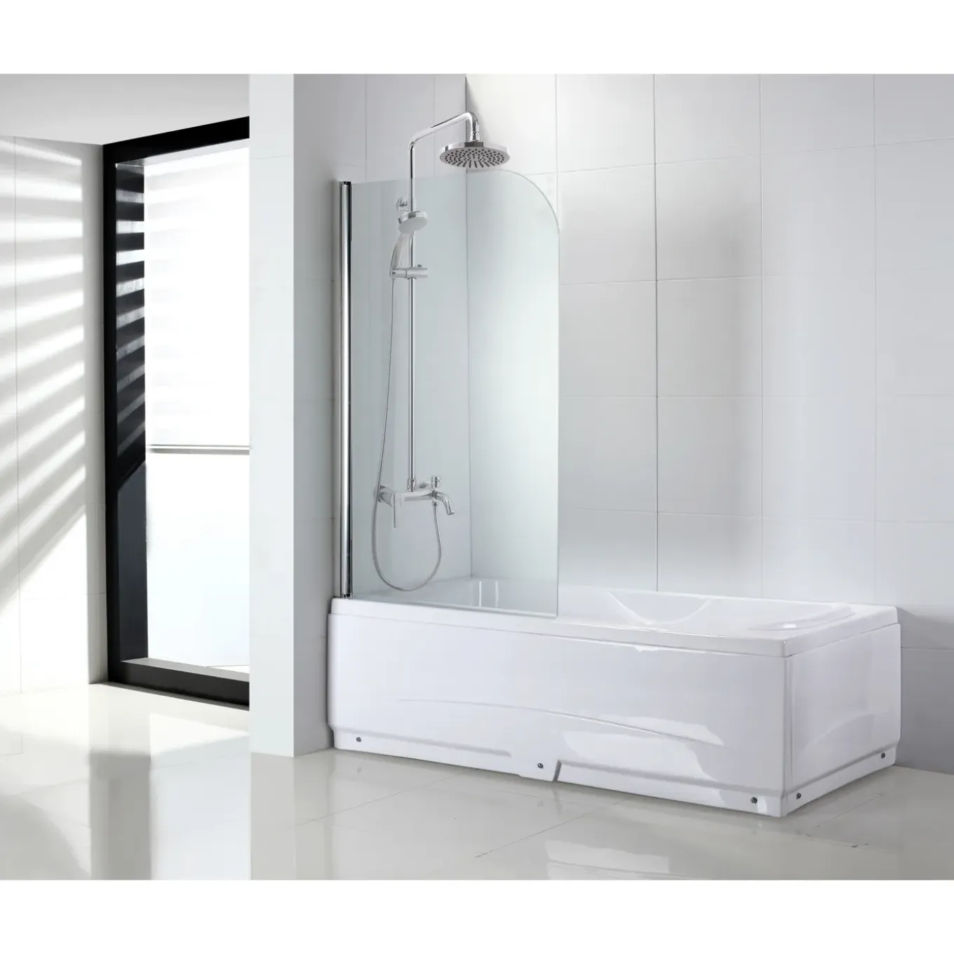AquaVive badwand Lipari 140x80cm chroom