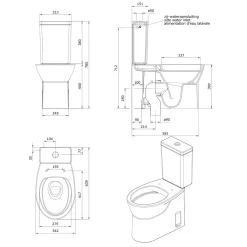 AquaVive – Praxis Eigen Merk Aquavive Cormor Duoblok toilet met randloze toiletpot - wit