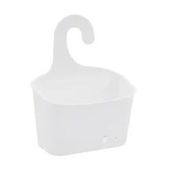 Aquavive Doucherek Caddy - Ophangen met haak - Kunststof - Wit - 20x25x9cm
