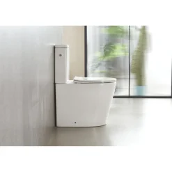 AquaVive – Praxis Eigen Merk Aquavive Duoblok toilet Esino met randloze toiletpot - wit