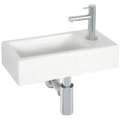 AquaVive – Praxis Eigen Merk Aquavive Fonteinset Somme - Keramiek - Wit - 20,5x40,5x22,5cm