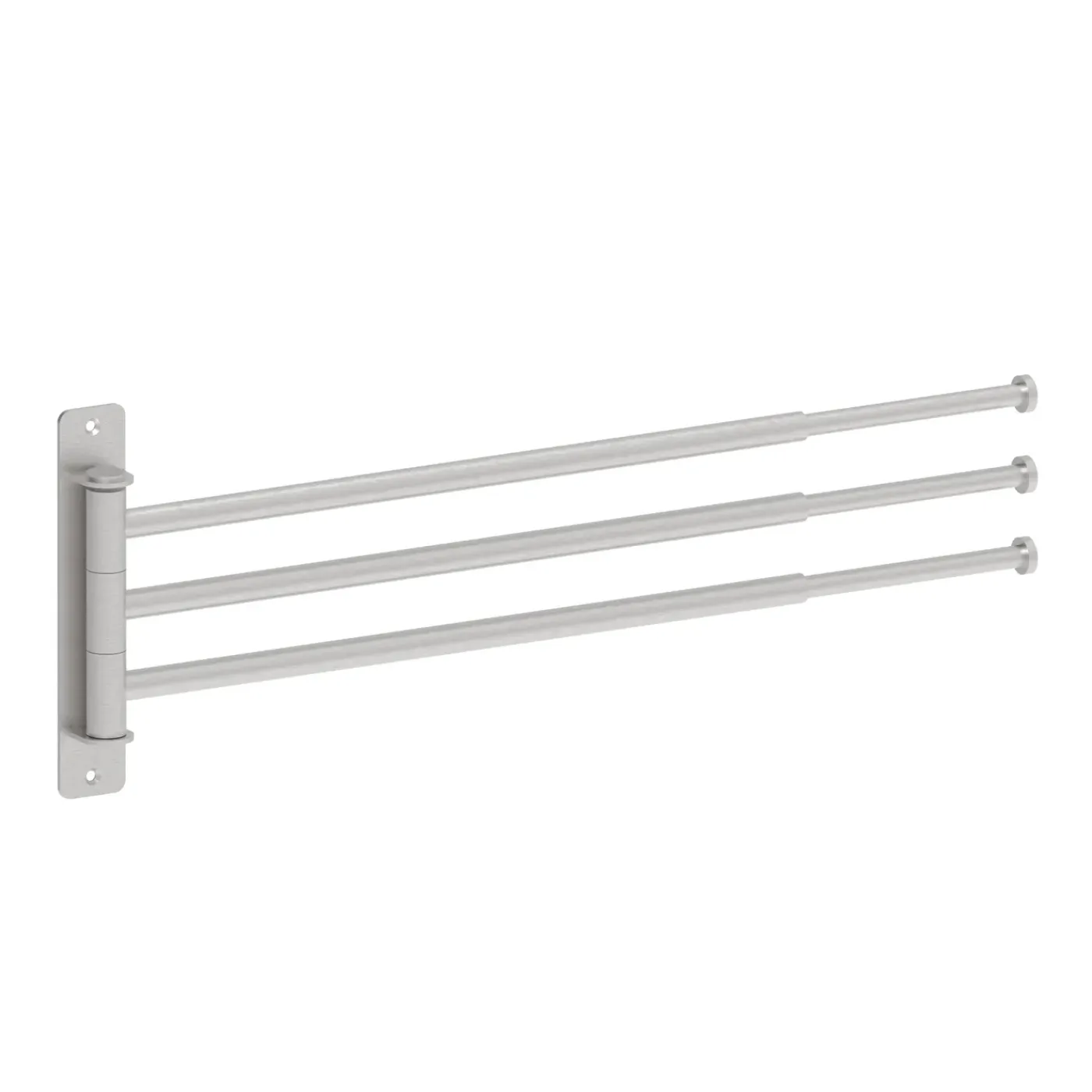 AquaVive – Praxis Eigen Merk AquaVive handdoekhouder draaibaar met 3 stangen geborsteld roestvrij staal 37,50x17,50x5cm