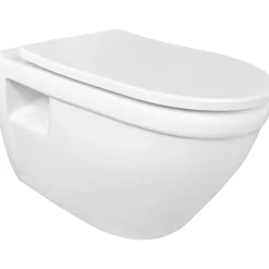 AquaVive hangtoilet Foglia wit | Soft-close & Quick release toiletzitting | Randloos toiletpot