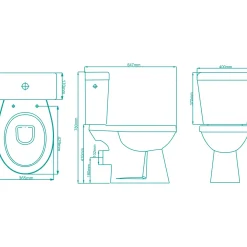 AquaVive – Praxis Eigen Merk Aquavive Ippari Duoblok toilet met softclose toiletzitting - PK - wit