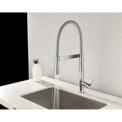 AquaVive – Praxis Eigen Merk AquaVive keukenmengkraan Volturno met uittrekbare handdouche chroom