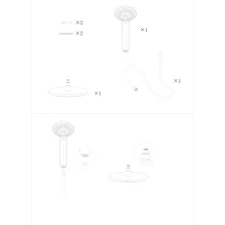 Aquavive Regendouche Junin - Zonder Kraan - Zilver - Rond - 3-straals