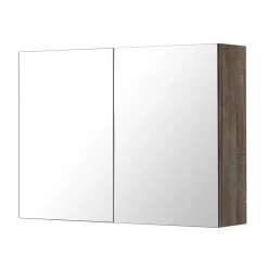AquaVive – Praxis Eigen Merk AquaVive spiegelkast Cecina/Savena donker eiken 80cm