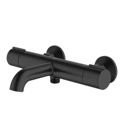 Aquavive Thermostatische Badkraan Irminio - Zwart Mat - 15 cm