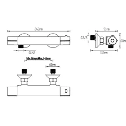 Aquavive Thermostatische Douchekraan Sele - Chroom - 12 cm