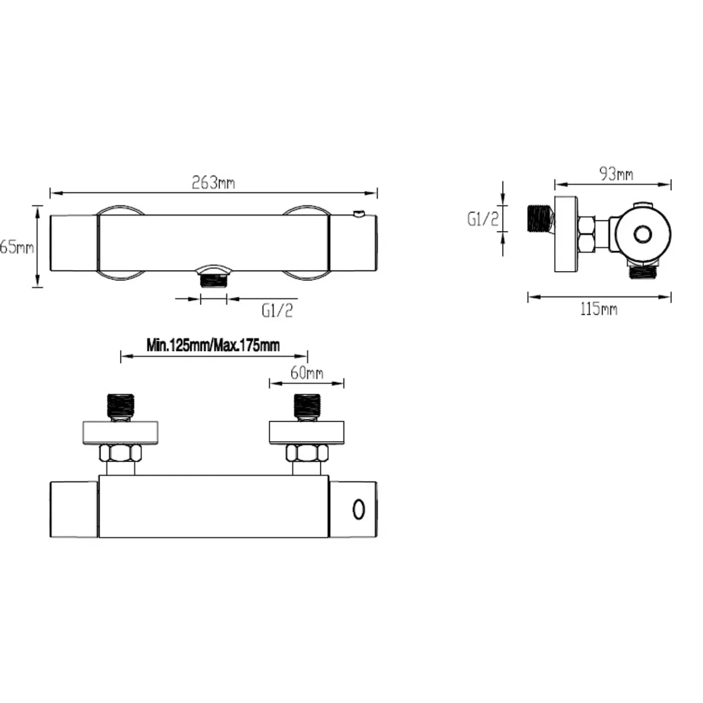 AquaVive – Praxis Eigen Merk Aquavive Thermostatische Douchekraan Junin - Chroom - 15 cm