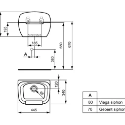 AquaVive – Praxis Eigen Merk AquaVive uitstortbak Bleone keramiek 33,5cm wit