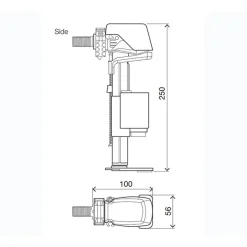 AquaVive – Praxis Eigen Merk AquaVive vlotterkraan universeel hydraulisch 3/8