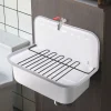 AquaVive – Praxis Eigen Merk Aquavive Wasbak Clean Sink - Staal - Vierkant - Wit - 52,5x35x37,5cm