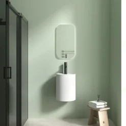 Aquavive Wasbak Elvo - Solid Surface - Cilinder - Wit - 36x35x40cm