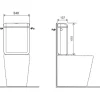 AquaVive – Praxis Eigen Merk Aquavive WC stortbak Lambro - Kunststof - 3/6L Tweeknops - 34x41,5x13,7cm