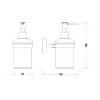 AquaVive zeepdispenser glas en chroom