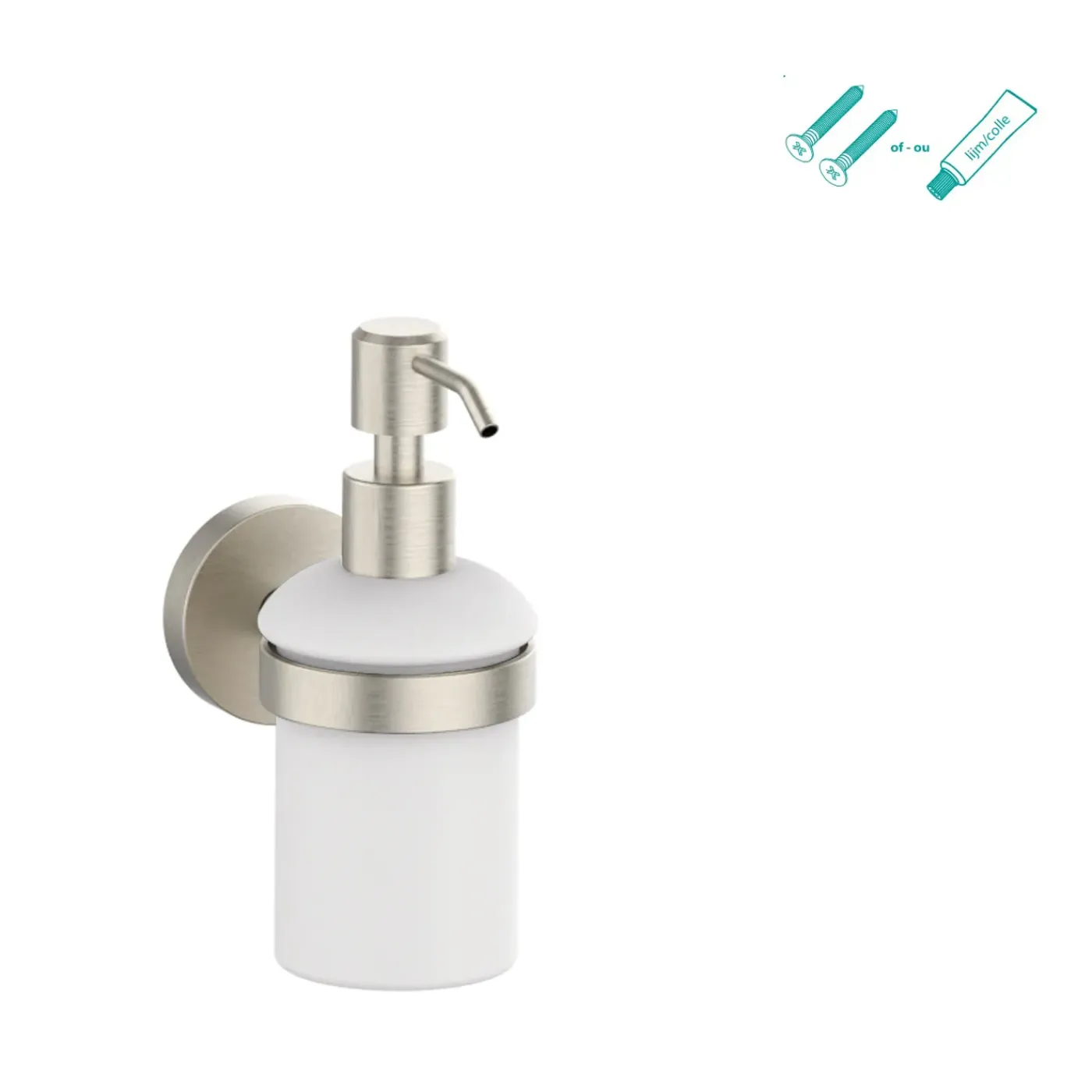 AquaVive – Praxis Eigen Merk AquaVive zeepdispenser glas en satijn