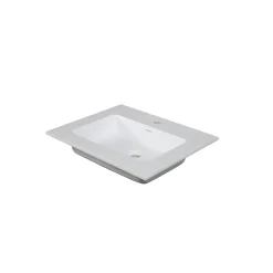Aquazuro Enkele Wastafel Napoli - Keramiek - Rechthoekig - Mat Wit - 60cm