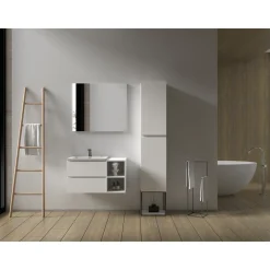 AquaVive – Praxis Eigen Merk Aquazuro Enkele Wastafel Napoli - Rechthoekig - Glanzend - Wit - 50cm