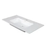 AquaVive – Praxis Eigen Merk Aquazuro Enkele Wastafel Napoli - Minerale composiet - Rechthoekig - Mat Wit - 90cm