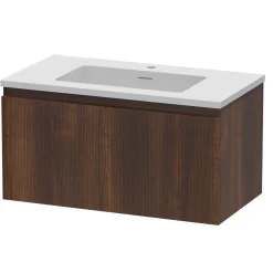 AquaVive – Praxis Eigen Merk Aquazuro Enkele Wastafel Napoli - Minerale composiet - Rechthoekig - Mat Wit - 90cm