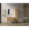 Aquazuro Hoge Badkamerkast Napoli 40cm - Natuur Eik Houtlook - Met 2 Deuren - 40x176x30cm
