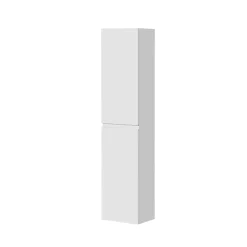 Aquazuro Hoge Badkamerkast Napoli 40cm - Hoogglans Wit - Met 2 Deuren - 40x176x30cm