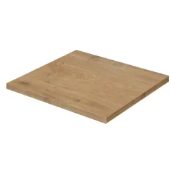 Aquazuro Wastafelblad Napoli - Hout - Melamine - Natuur Eik - 60x48cm