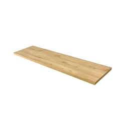 Aquazuro Wastafelblad Napoli - Houtcomposiet - Melamine - Scandinavische Eik - 180x48cm