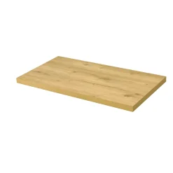 Aquazuro Wastafelblad Napoli - Houtcomposiet - Melamine - Scandinavische Eik - 90x48cm