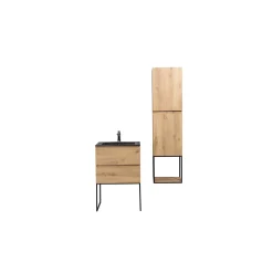 Aquazuro Wastafelblad Napoli - Houtcomposiet - Melamine - Scandinavische Eik - 39,8x28,1cm