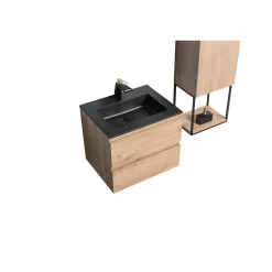 Aquazuro Wastafelblad Napoli - Houtcomposiet - Melamine - Scandinavische Eik - 39,8x28,1cm