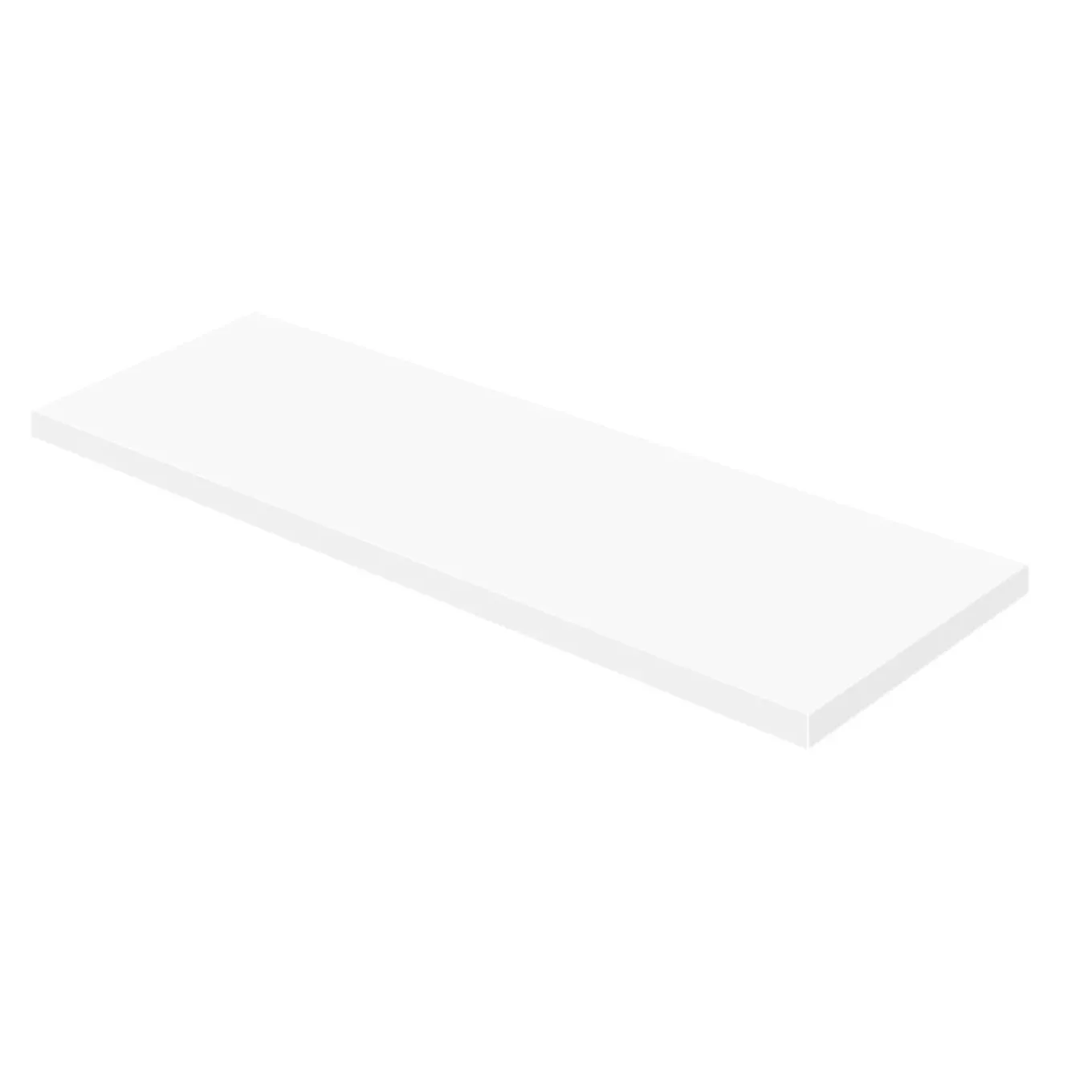 Aquazuro Wastafelblad Napoli - Hout - Gelakt - Wit - 180x48cm