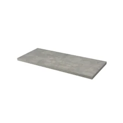 Aquazuro Wastafelblad Napoli - Hout - Melamine - Grijs - 120x48cm