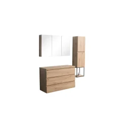 AquaVive – Praxis Eigen Merk Aquazuro Wastafelblad Napoli - Hout - Melamine - Scandinavische Eik - 120x48cm