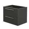 Aquazuro Wastafelonderkast Arezzo 37cm - Donkergrijs - Met 2 Lades - 37,4x45x59,2cm