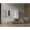 Aquazuro Wastafelonderkast Napoli 89cm - Hoogglans Wit - Met 2 Lades - 89,4x50x47,5cm